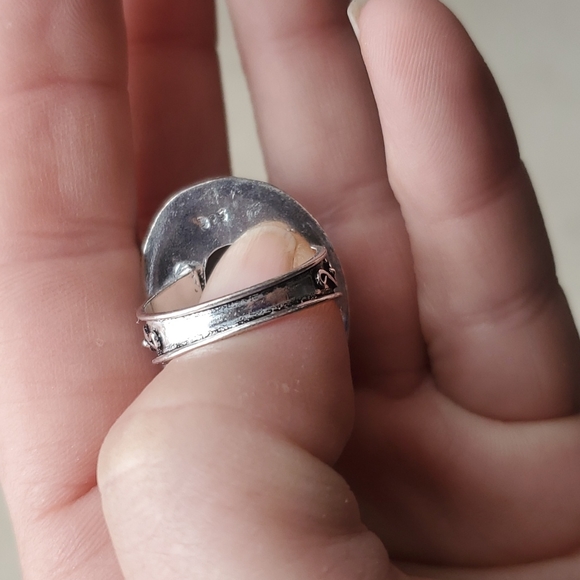 New Huge Faceted Chalcedony 925 Silver Statement Ring. - Picture 6 of 16